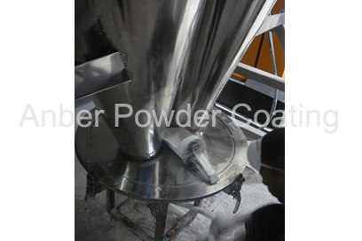 Powder collecting outlet of stainless steel twin cyclone